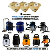 SACO DESCARTÁVEL ASPIRADOR FLEX / A10N1 / AQP20 / GT20N ELECTROLUX - KIT COM 3 UNIDADES - CSE10